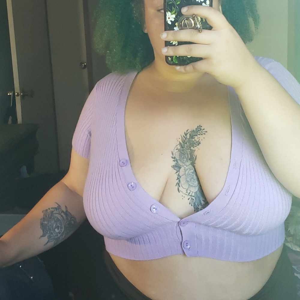 Fashion Nova Cropped Button Up Cardigan